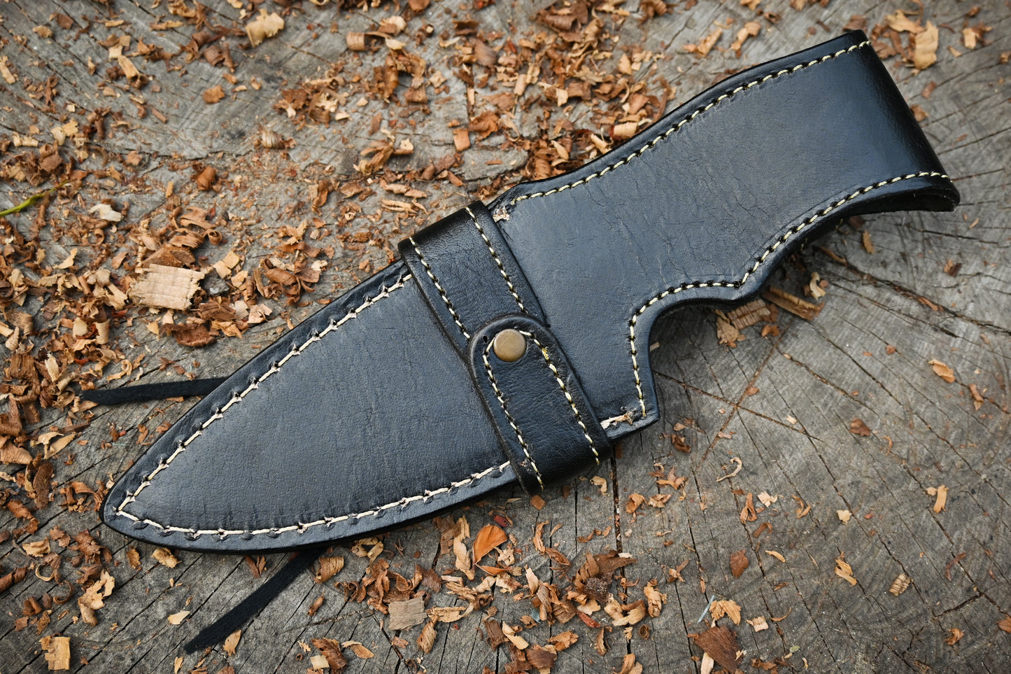 Feather Damascus Hunting Knife | The Audie Hunter