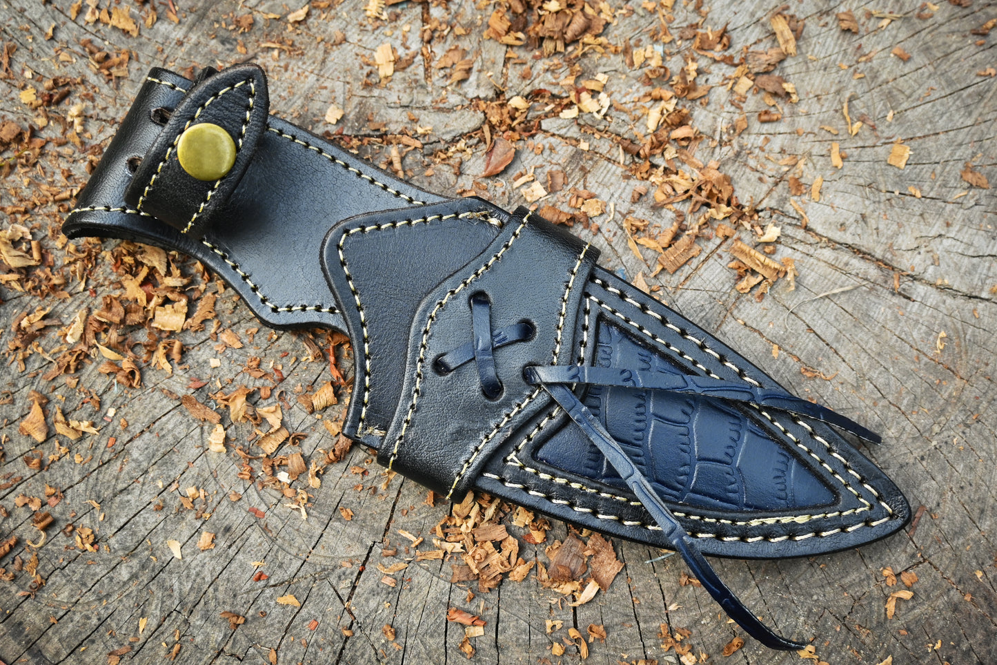 Audie Hunter Damascus Hunting Knife – 288-Layer Feather Damascus Blade
