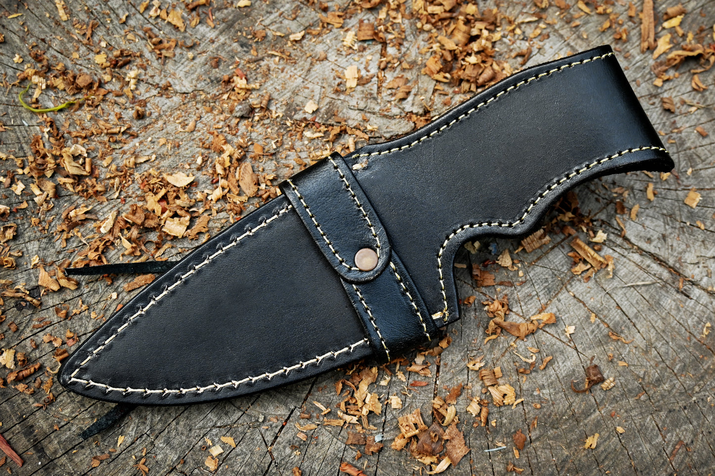 Audie Hunter Damascus Hunting Knife – 288-Layer Feather Damascus Blade