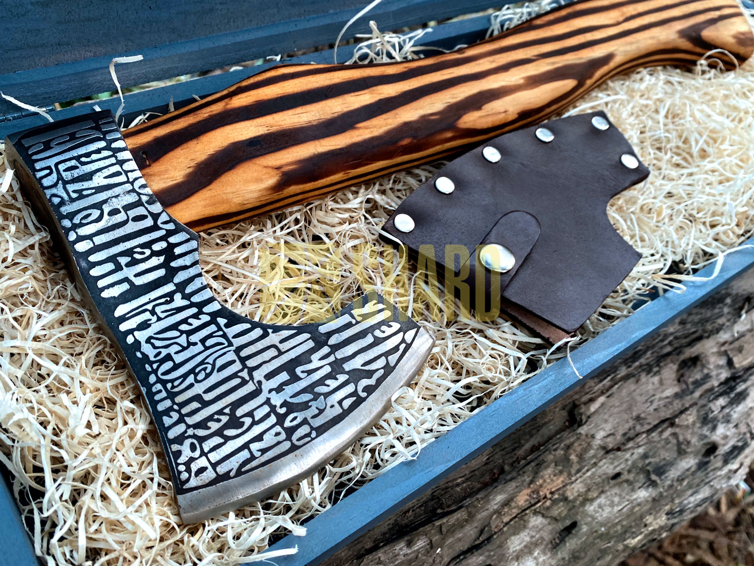 SHARD BLADE HAND FORGED Carbon Steel Battle Ready Throwing Axe  Hatchet VIKING Axe +Sheath With Gifting Box - AX127