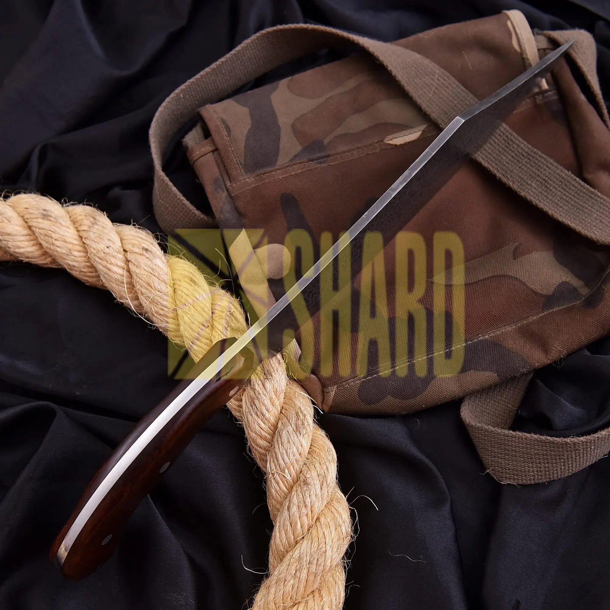 “Phantom Ember” – 1095 Carbon Steel Hand-Forged Chef Knife by Shard Blade