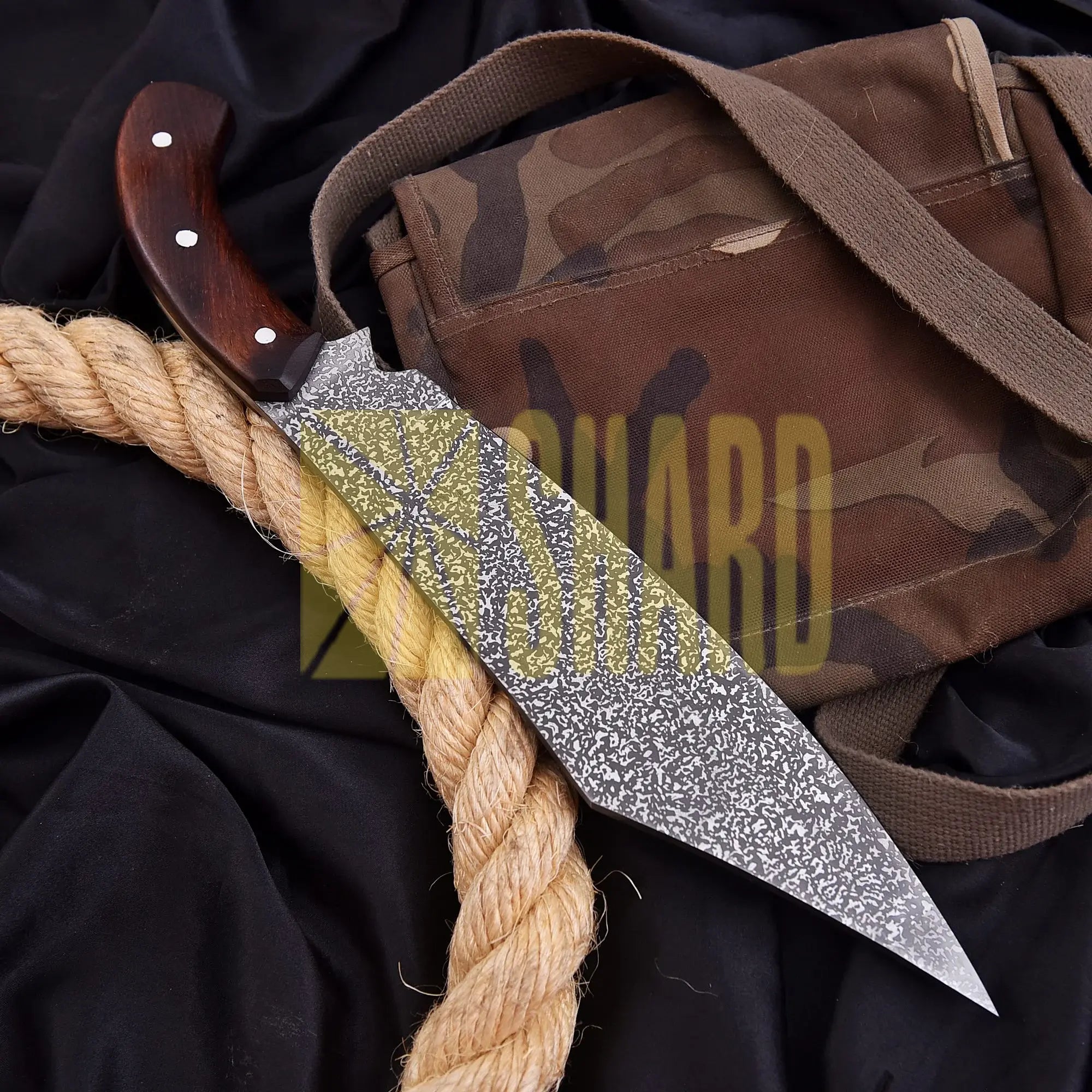 “Phantom Ember” – 1095 Carbon Steel Hand-Forged Chef Knife by Shard Blade