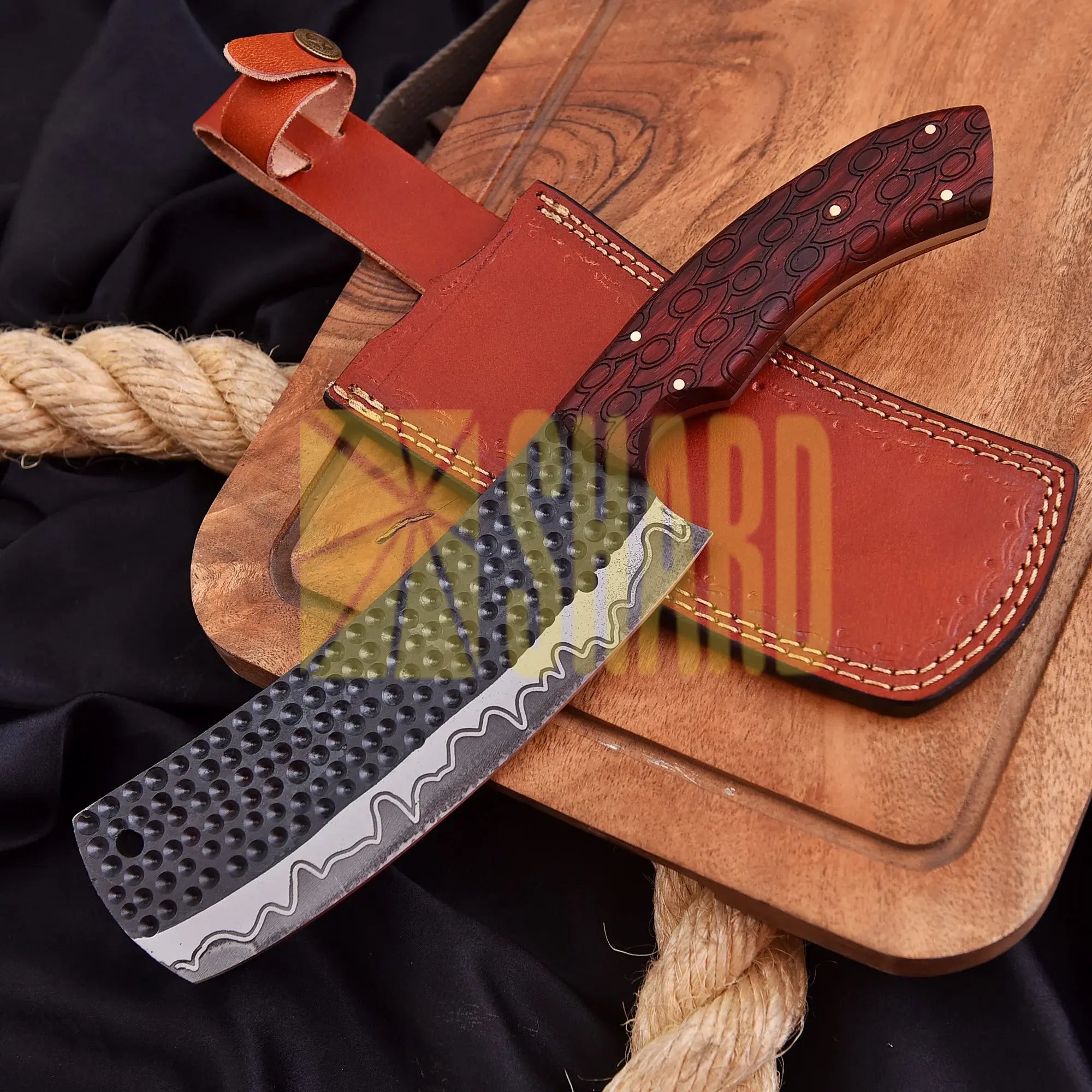 Timberfang – 1095 Carbon Steel&nbsp;Hand-Forged Chef Cleaver by Shard Blade