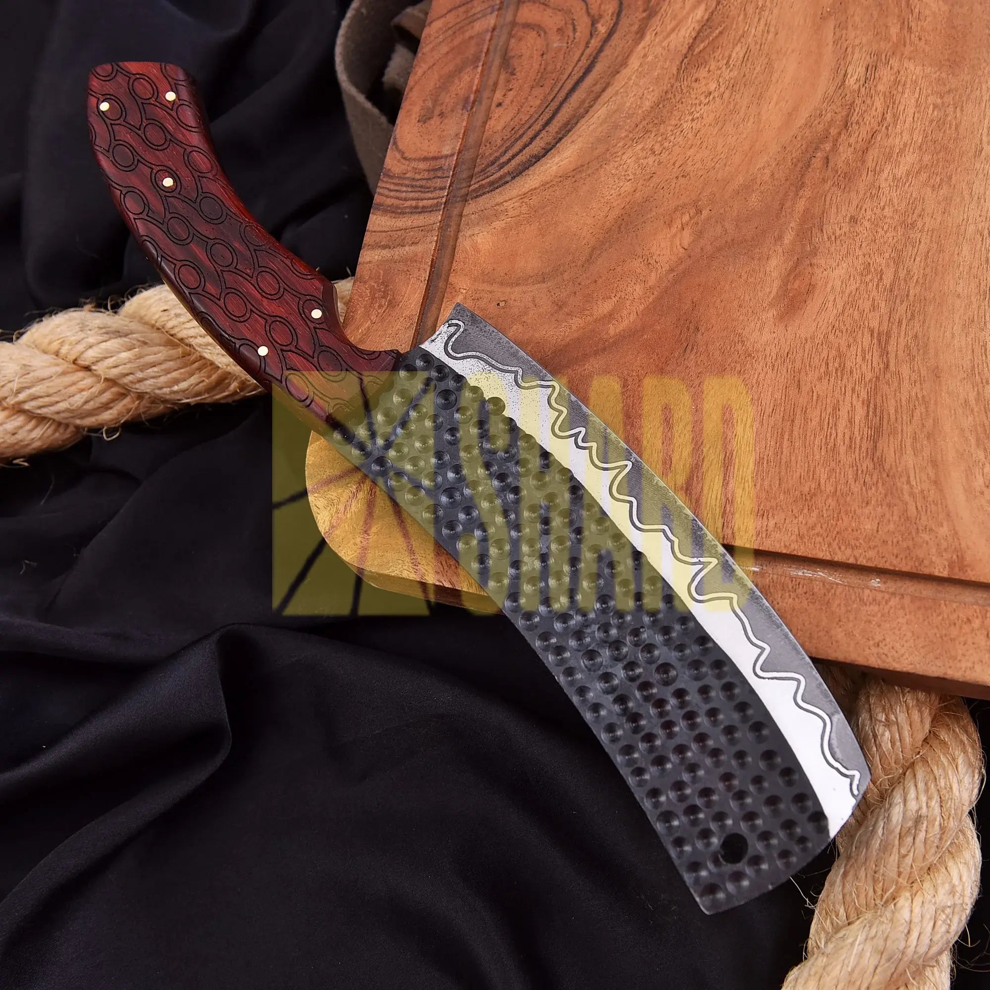 Timberfang – 1095 Carbon Steel&nbsp;Hand-Forged Chef Cleaver by Shard Blade