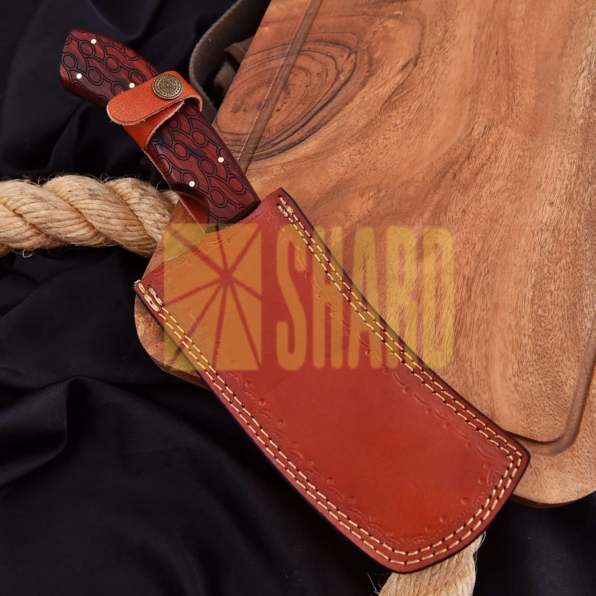 Timberfang – 1095 Carbon Steel&nbsp;Hand-Forged Chef Cleaver by Shard Blade