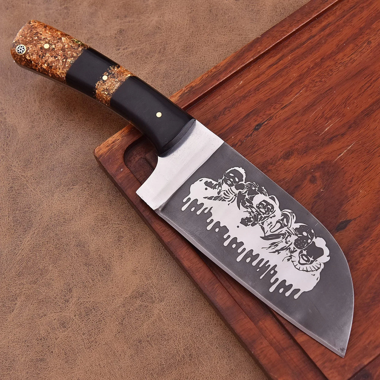 Shard Blade “Butcher’s Wrath” Skinner – 1095 High Carbon Steel with Resin Stone Handle