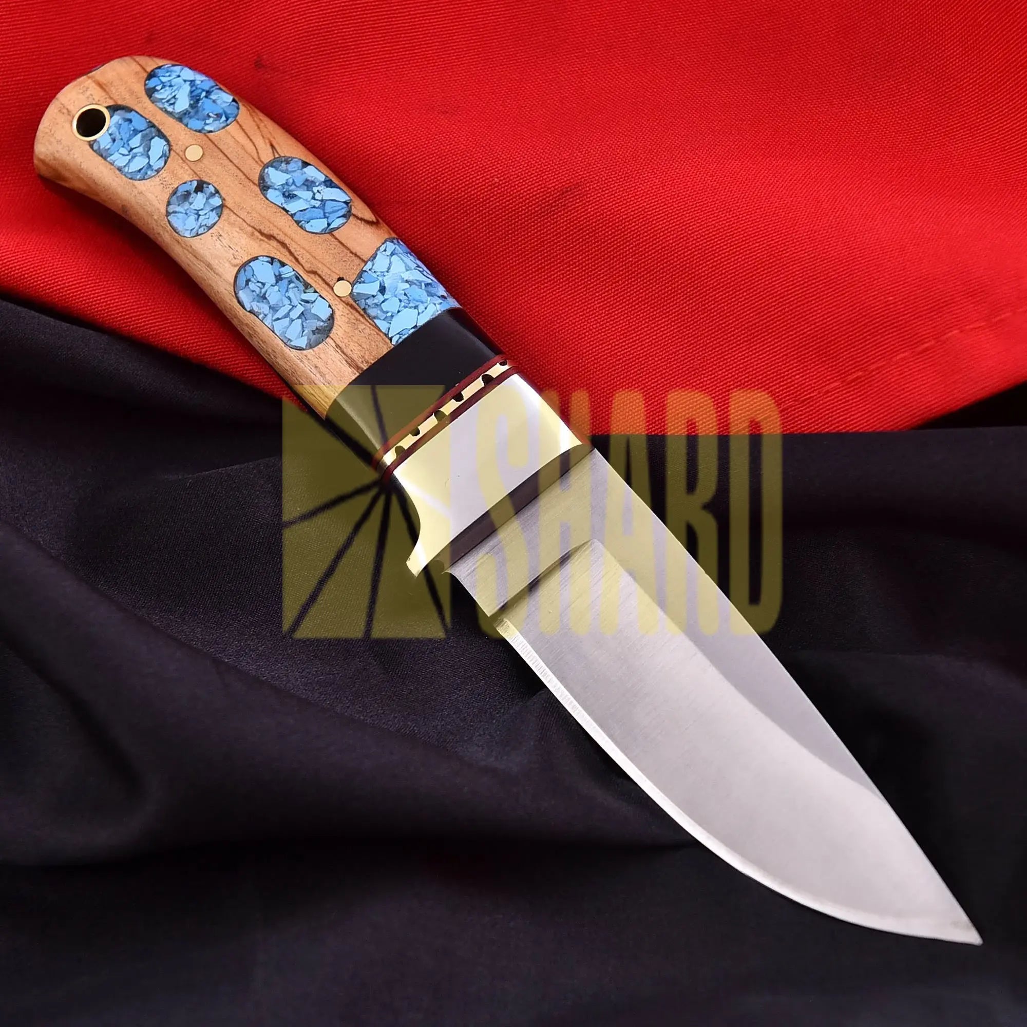 Trailborn – Hand-Forged Outdoor Custom J2 Steel Skinner Blade with Leather Carrying Case | Perfect Gift for Family & Outdoor Adventurers