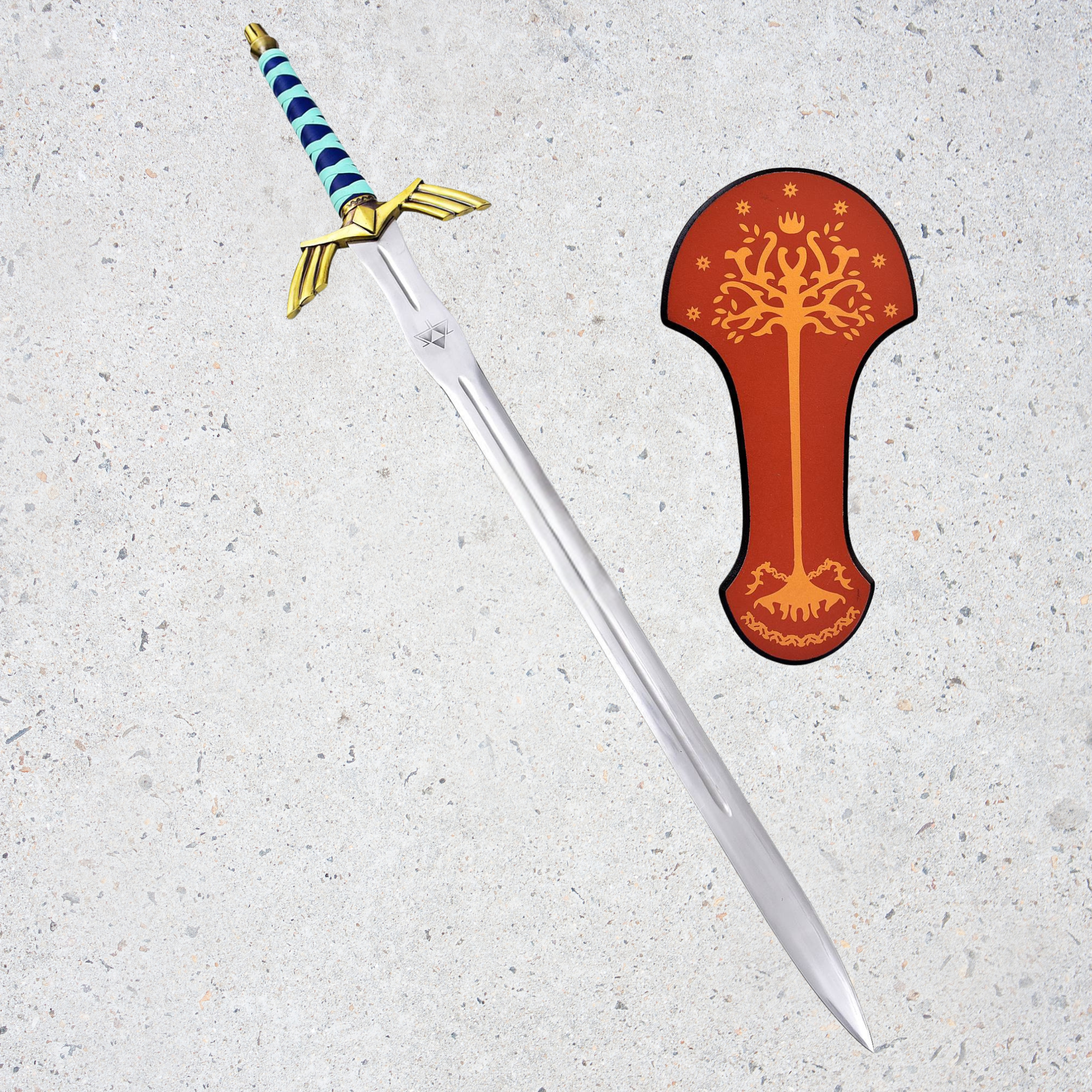 SHARDBLADE Zelda Sword Legendary Master - Replica – Lord of The Rings Swords Scabbard and Wall Ploug Included.