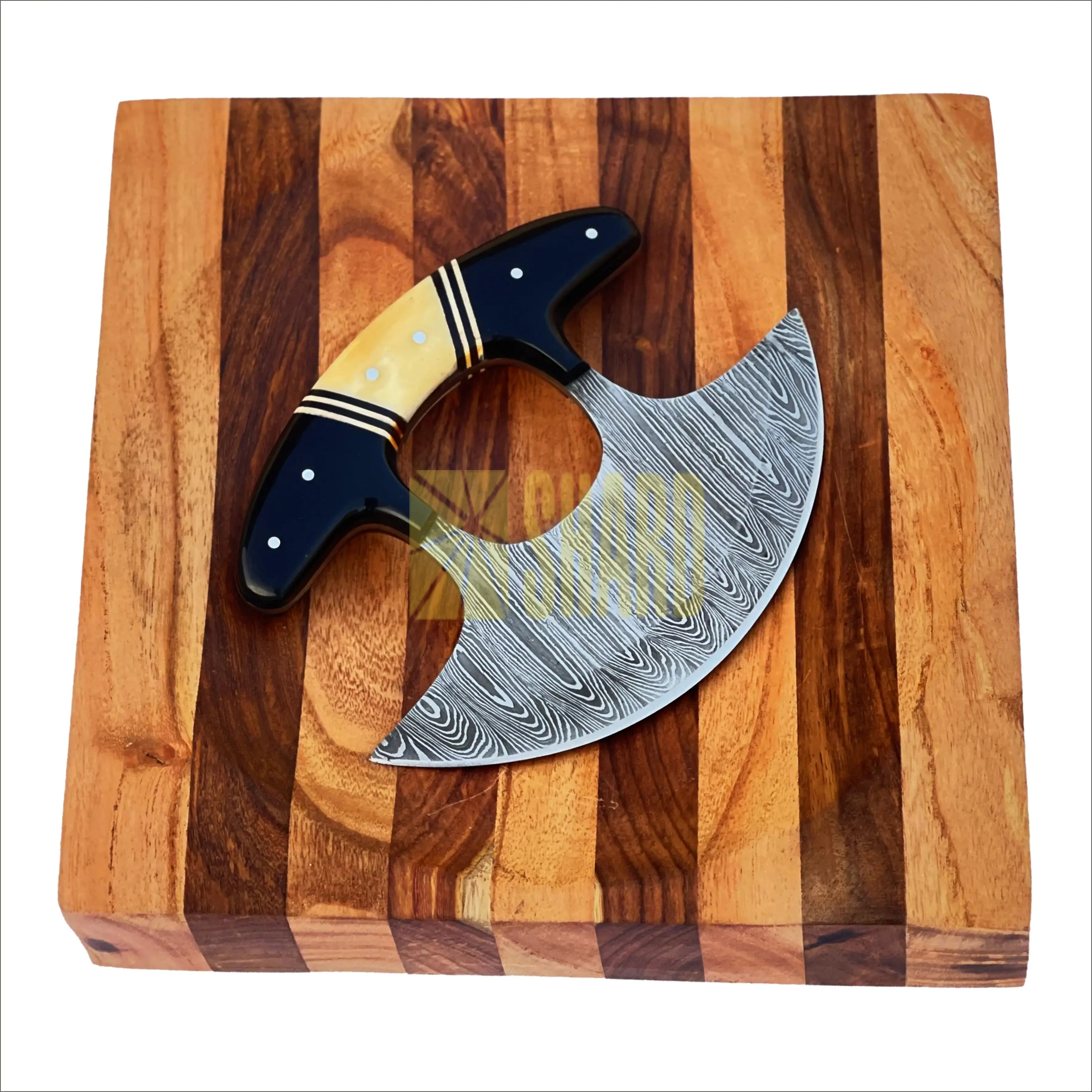 Northern Forge Culinary Set – Arctic Ember Ulu Knife with Glacier Hollow Chopping Bowl by Shard Blade